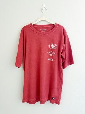Anthropologie Wild Collective SF 49ers Faithful to the Bay Red Graphic Tee NWOT